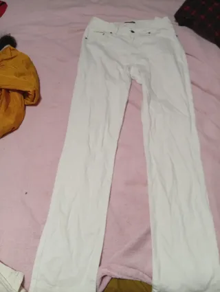 3 Pantalones Blancos Talla 38 Mango/Zara