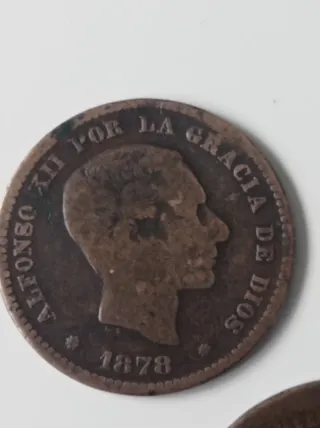 Lote 3 Monedas Alfonso XIII 5 y 10 céntimos