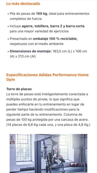 Multiestación Adidas Home Gym