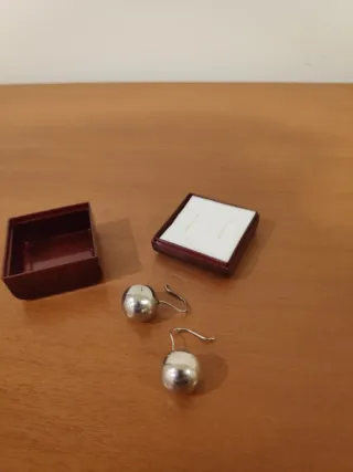 Pendientes Bola Baño Plata Ley La Colonia