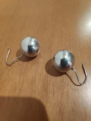 Pendientes Bola Baño Plata Ley La Colonia