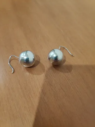 Pendientes Bola Baño Plata Ley La Colonia
