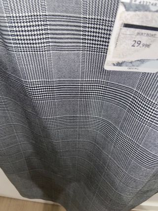 Falda midi cuadros Mango