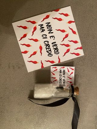 Bomboniera cornetto sale e cornetto portafortuna