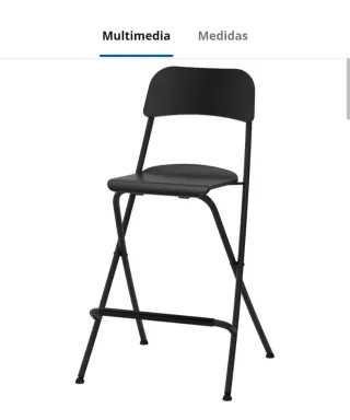 Mesa alta cocina con 6 sillas negras