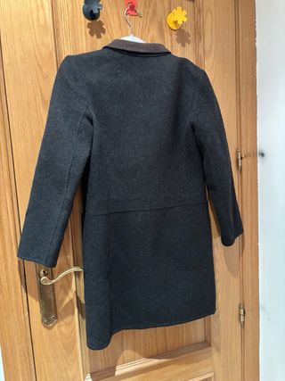 Gabardina Massimo Dutti Mujer Negro/Marrón