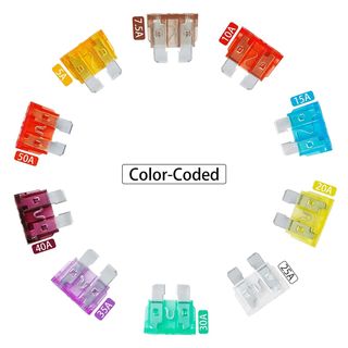 Kit 10 Fusibili Auto a Lama – Tutti gli Amperaggi