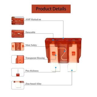 Kit 10 Fusibili Auto a Lama – Tutti gli Amperaggi