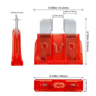 Kit 10 Fusibili Auto a Lama – Tutti gli Amperaggi