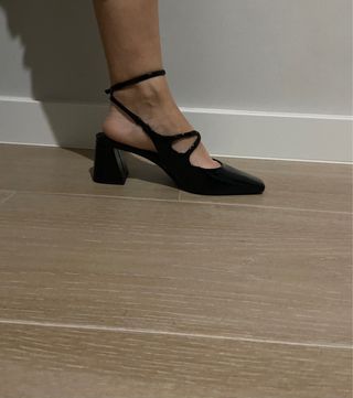 Zapatos Zara tacón negros charol