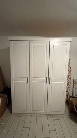 Armadio 3 ante legno laccato bianco