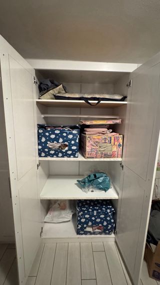 Armadio 3 ante legno laccato bianco