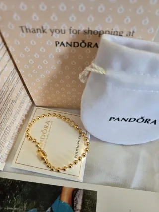 Pulsera Pandora Dorada Bolitas