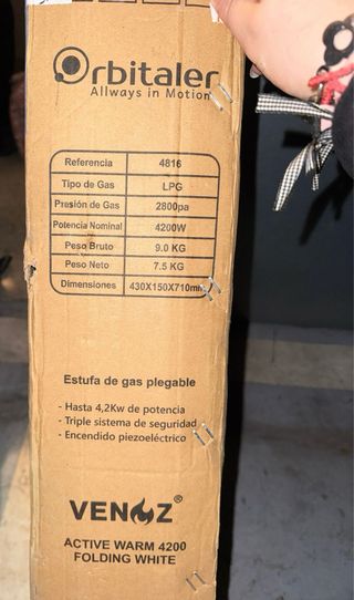 Estufa de gas plegable Orbitaler
