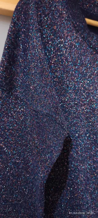 Jersey Zara azul con brillos