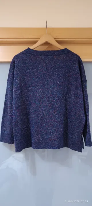 Jersey Zara azul con brillos