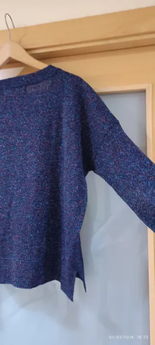 Jersey Zara azul con brillos