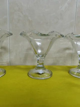 6 Copas de postre/helado de cristal