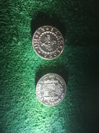 2 Monedas Plata España Alfonso XIII 1889