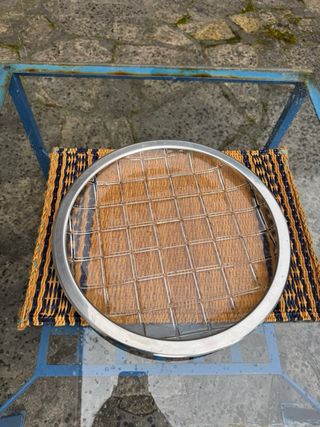 Plato decorativo cristal y metal