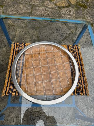 Plato decorativo cristal y metal