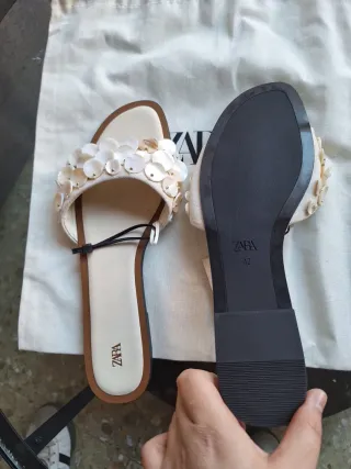 Sandalias Zara nacar