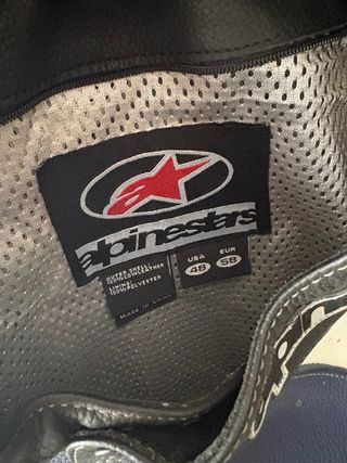Chaqueta Moto Alpinestars Negra y Azul
