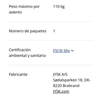 Sofá MAGLEBY JYSK 2,5 plazas tela marrón oscuro