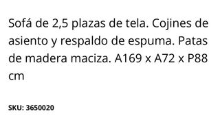 Sofá MAGLEBY JYSK 2,5 plazas tela marrón oscuro