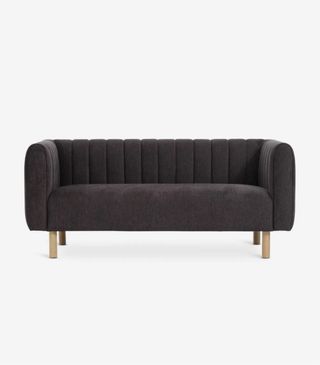 Sofá MAGLEBY JYSK 2,5 plazas tela marrón oscuro