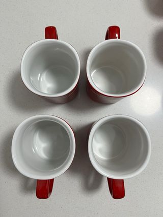 Lote 4 Tazas Nescafé Rojas