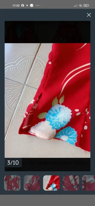 Blusa roja blanco turquesa d poliéster Inarrugable