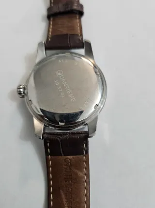 Reloj Quantieme Marrón y Plateado