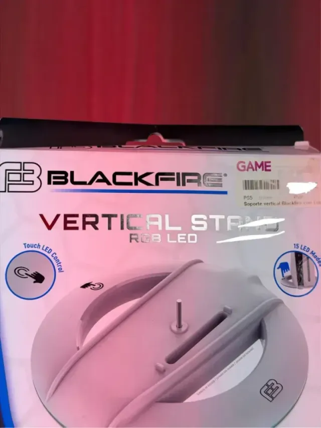 Soporte Vertical PS5 Slim RGB LED Blackfire