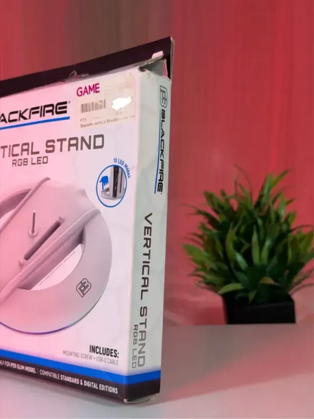 Soporte Vertical PS5 Slim RGB LED Blackfire