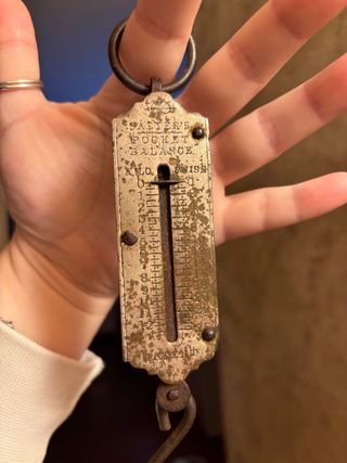 1 Bilancia Tascabile a Molla D’Epoca Marca”SALTER”