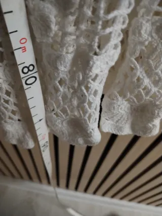 Falda larga crochet blanca