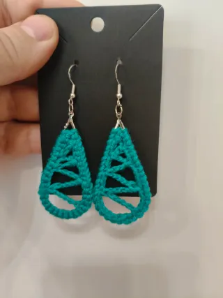 Pendientes crochet hechos a mano