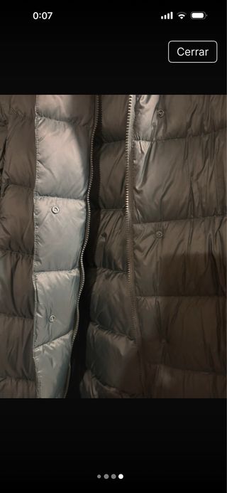 Abrigo largo plumas mujer