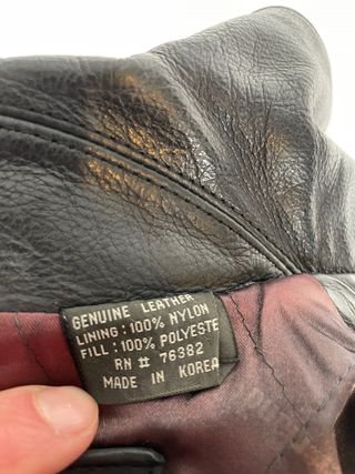 Giacca lunga in Pelle Vintage Timberland Nera