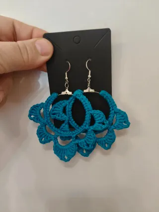 Pendientes crochet hechos a mano