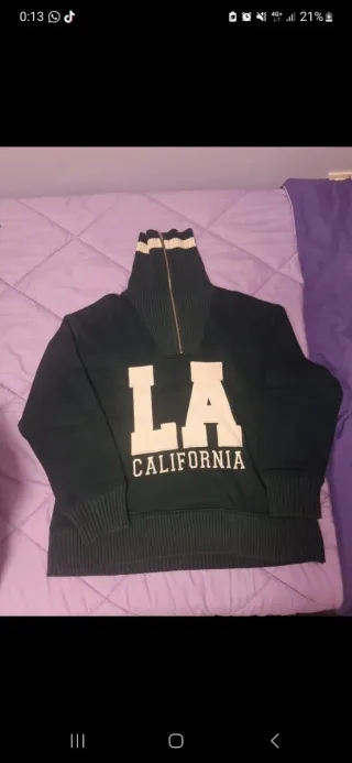 Sudadera LA California cremallera cuello