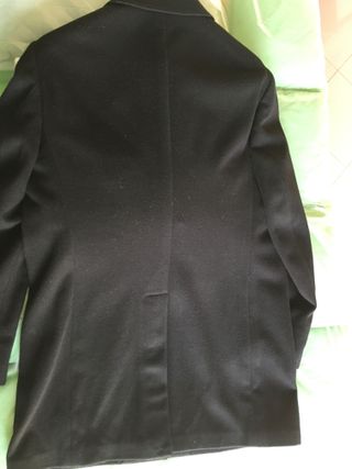 Cappotto Tagliente Lana e Cashmere Uomo Nero