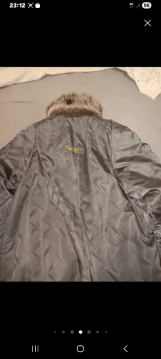 Abrigo de lujo mujer beige/marrón