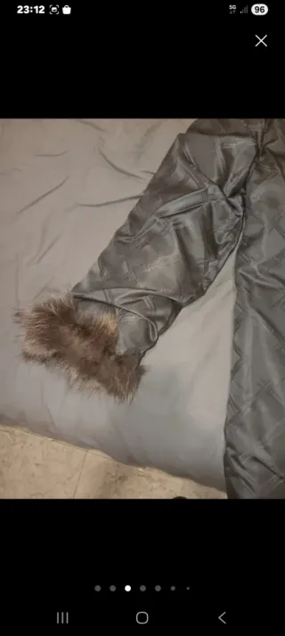 Abrigo de lujo mujer beige/marrón