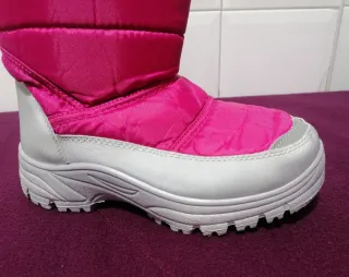 Botas de nieve rosas y grises Talla 36