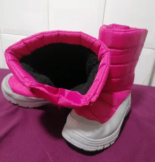 Botas de nieve rosas y grises Talla 36