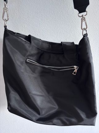 Bolso Tote Nylon Negro
