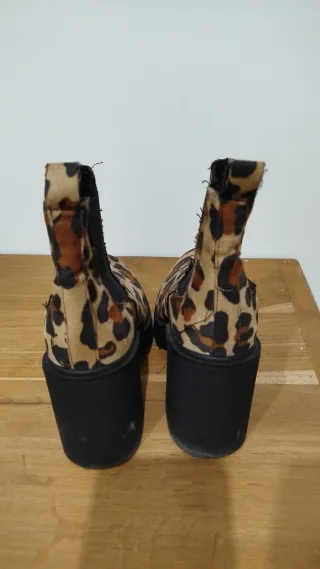 Botines de mujer con estampado de leopardo,3 pares