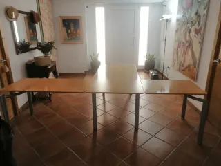 Mesa de oficina madera y metal